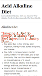 Mobile Screenshot of acidalkalinediet.org