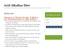 Tablet Screenshot of acidalkalinediet.org